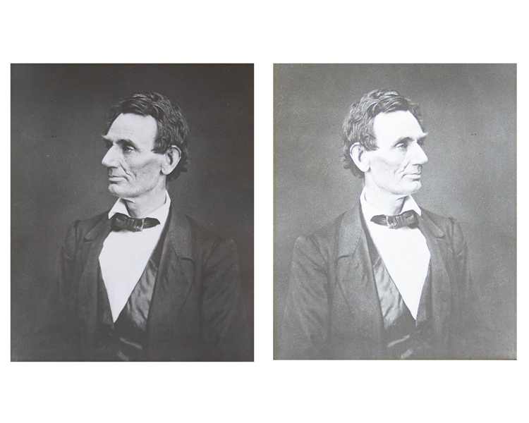 Abraham Lincoln Magic Lantern Slide -- The ''so essentially Lincolnian'' Portrait
